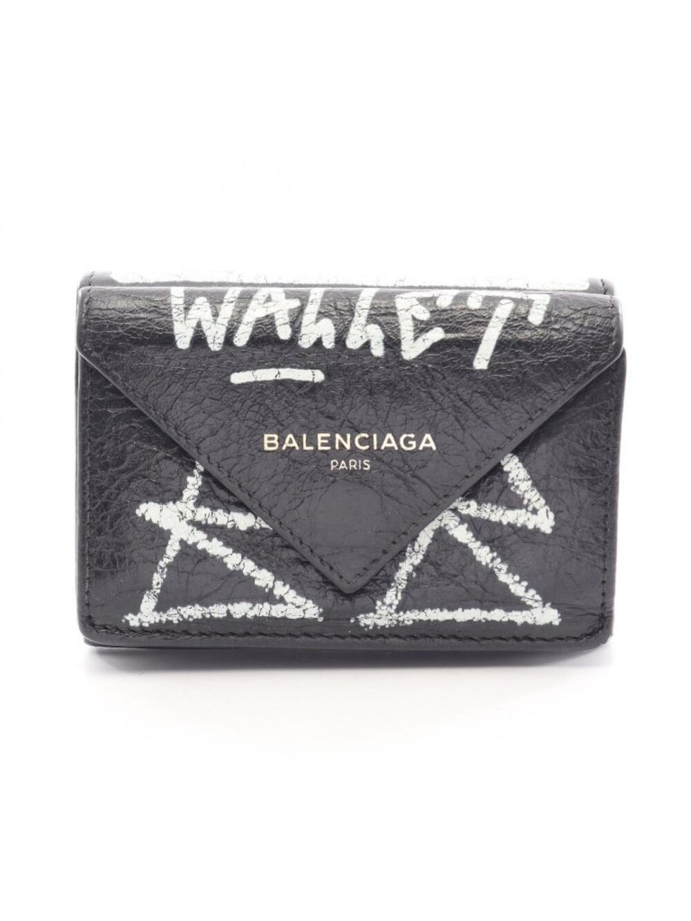 Balenciaga Trifold Wallet Paper Mini Leather